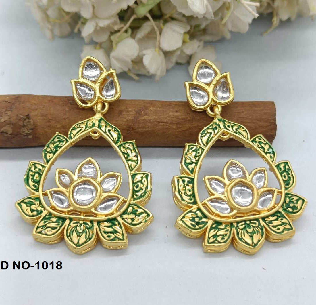 Rajwadi Matt Earring Sku-1018 rchiecreation
