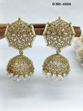 Mehandi Polki Jhumki Earring Sku -1024 rchiecreation