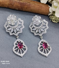 American Diamond Rodium Earrings Sku-1045 rchiecreation