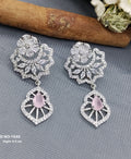 American Diamond Rodium Earrings Sku-1045 rchiecreation
