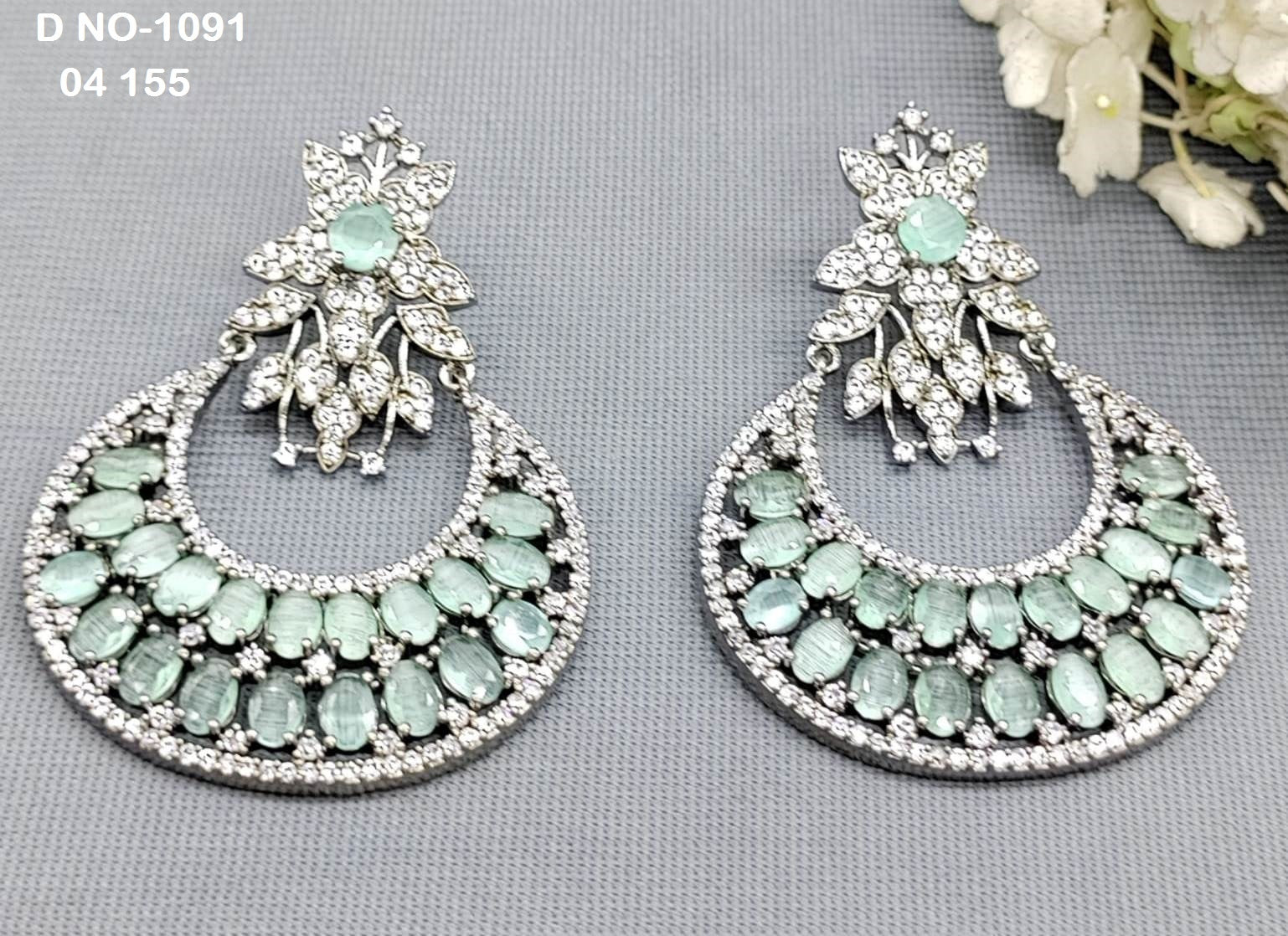 Victorian American Diamond Earing SKU-1091 C1 rchiecreation