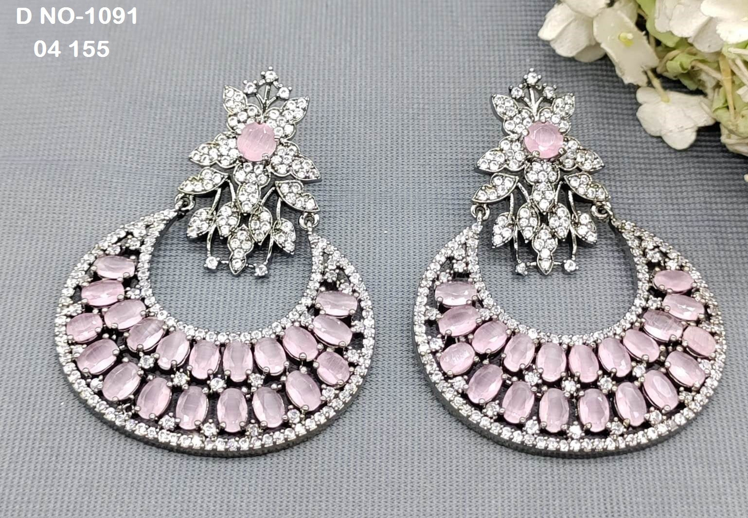 Victorian American Diamond Earing SKU-1091 C1 rchiecreation