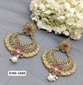 Polki Earring Mehndi Sku 1480 A1 rchiecreation