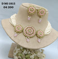 Polki Choker Necklace Mehndi Set Sku-1815 B1 rchiecreation