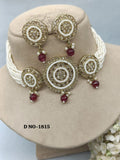 Polki Choker Necklace Mehndi Set Sku-1815 B1 rchiecreation
