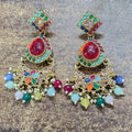 Polki Earring Mehndi Sku - 5217 A2 rchiecreation