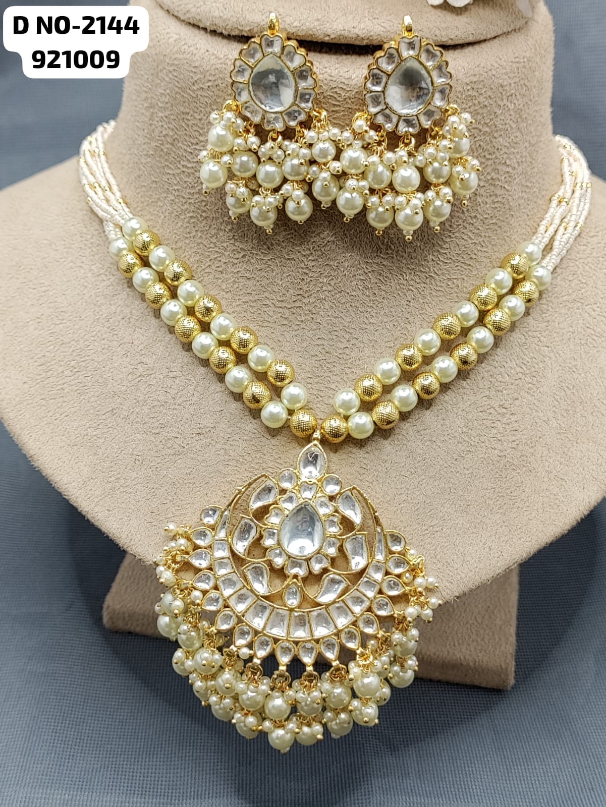 Pachi kundan long Necklace set 2144 rchiecreation