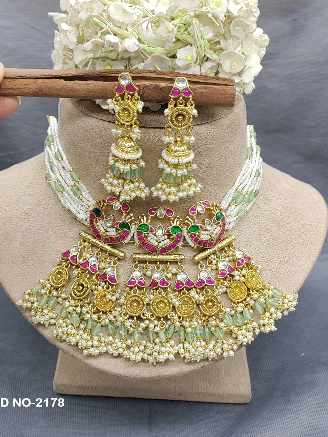 Pacchi Kundan Choker Necklace SKU-2178 rchiecreation