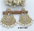 Polki Earring Mehndi Sku-1494 A2 rchiecreation