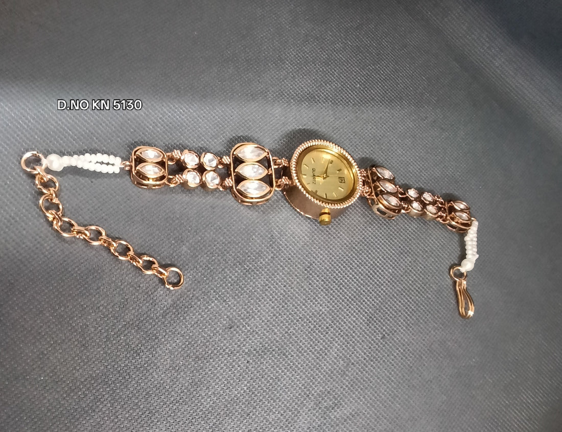 Antique Kundan Bracelet Watch Sku- KN 5130