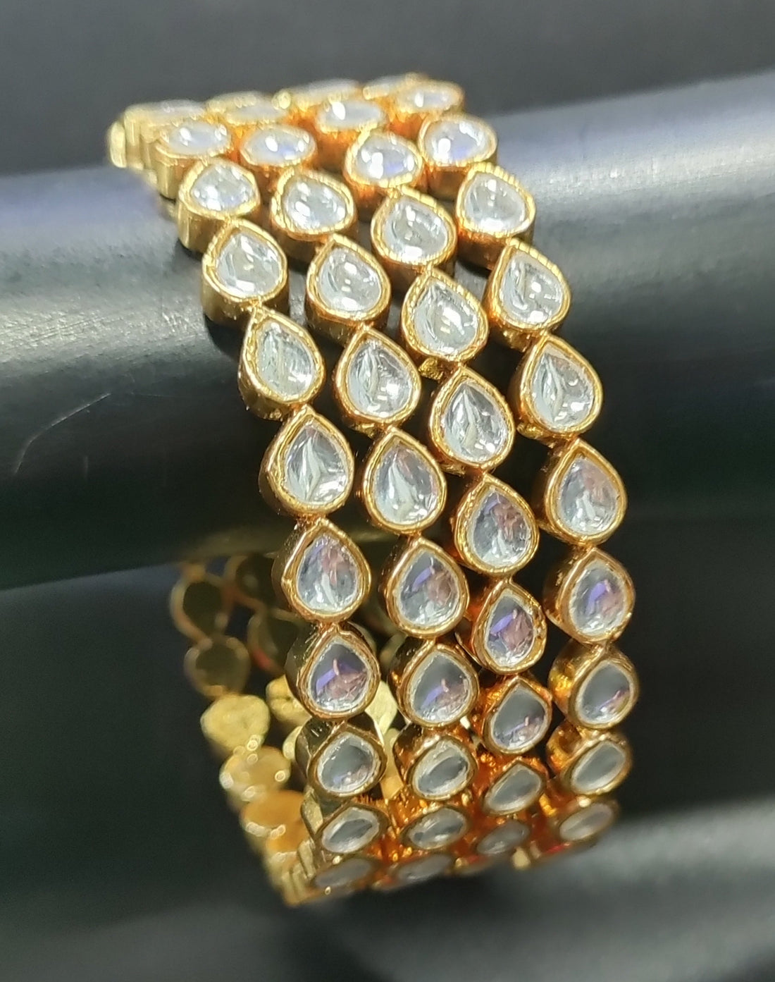 Golden Pacchi Kundan Bangle SKU-5004