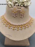 American Diamond Necklace Rosegold Sku 6073 C3 rchiecreation