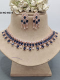 American Diamond Necklace Rosegold Sku 6073 C3 rchiecreation