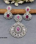 Cz ad Earring &Pendant Set Sku-6307 rchiecreation