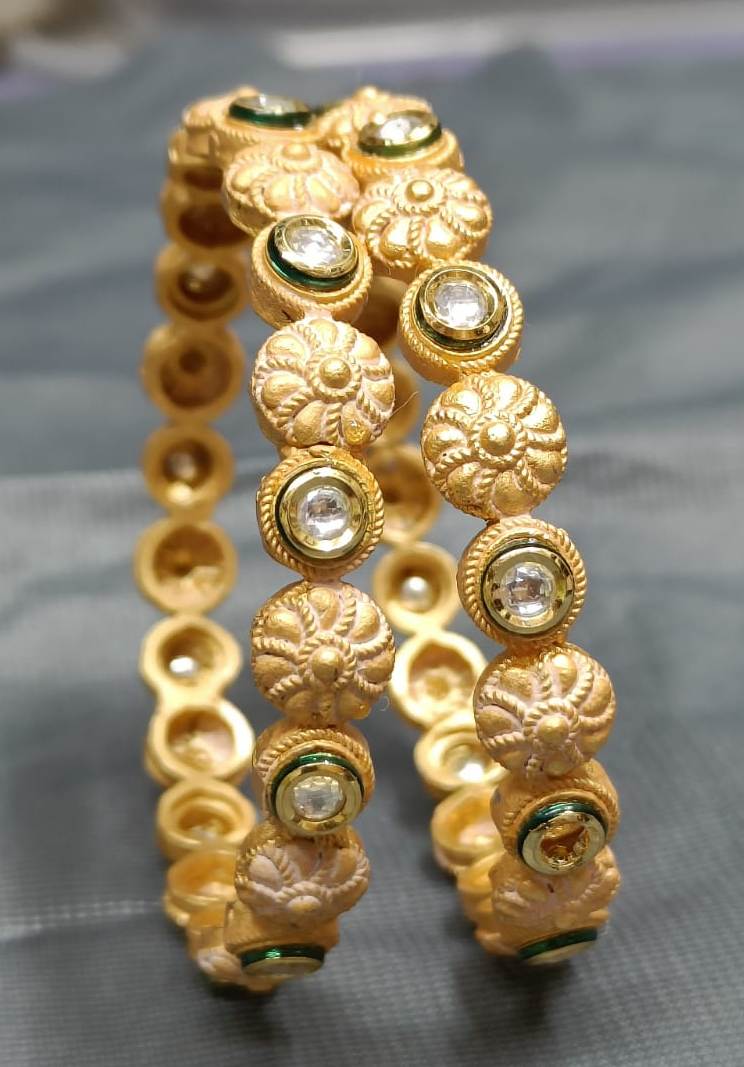Matt Golden Bangles Sku 8391