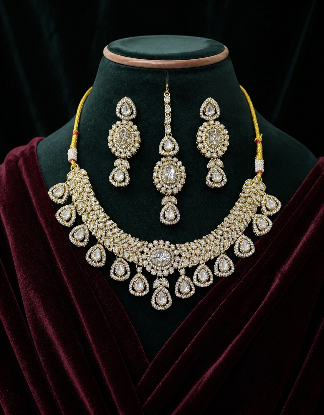 Moissanite Kundan Necklace SKU- AN 404 CC