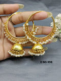 Golden Hoop Bali Jhumki Earring Sku-998 rchiecreation