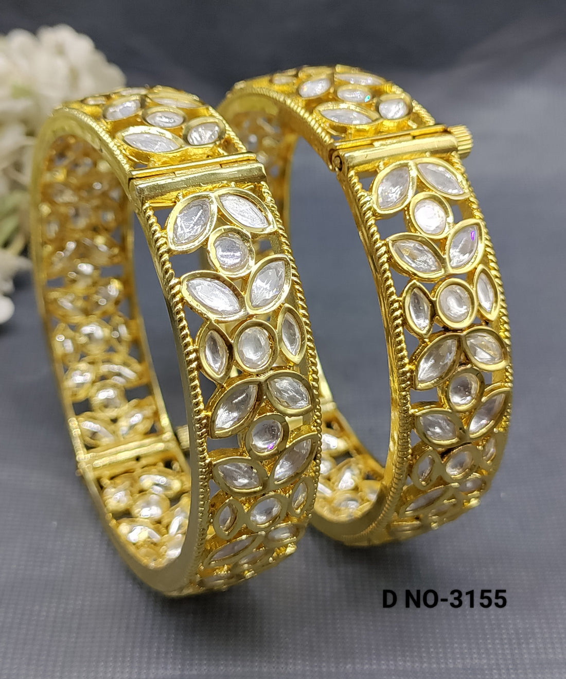 Kundan Bangles Sku 3155 rchiecreation
