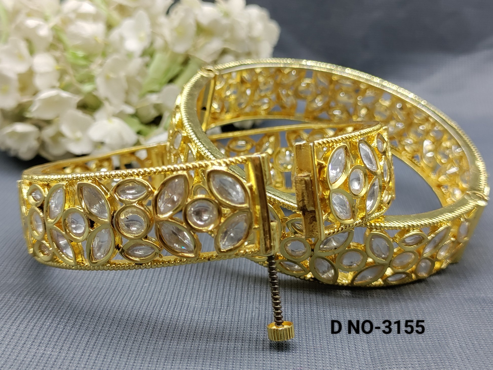 Kundan Bangles Sku 3155 rchiecreation