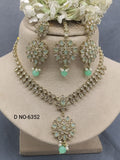 Polki Necklace Mehandi Sku -6352 rchiecreation