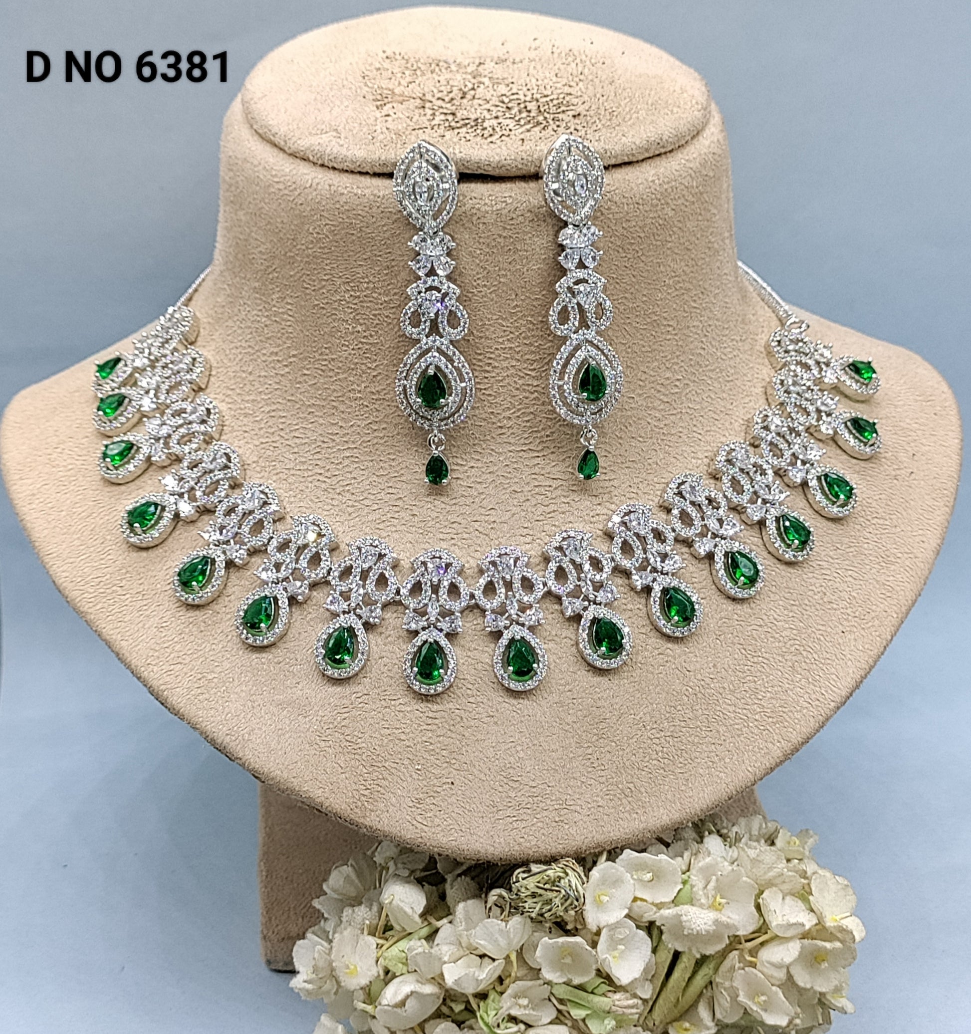 Ad Diamond Rodium Necklace Sku 6381 C3 rchiecreation