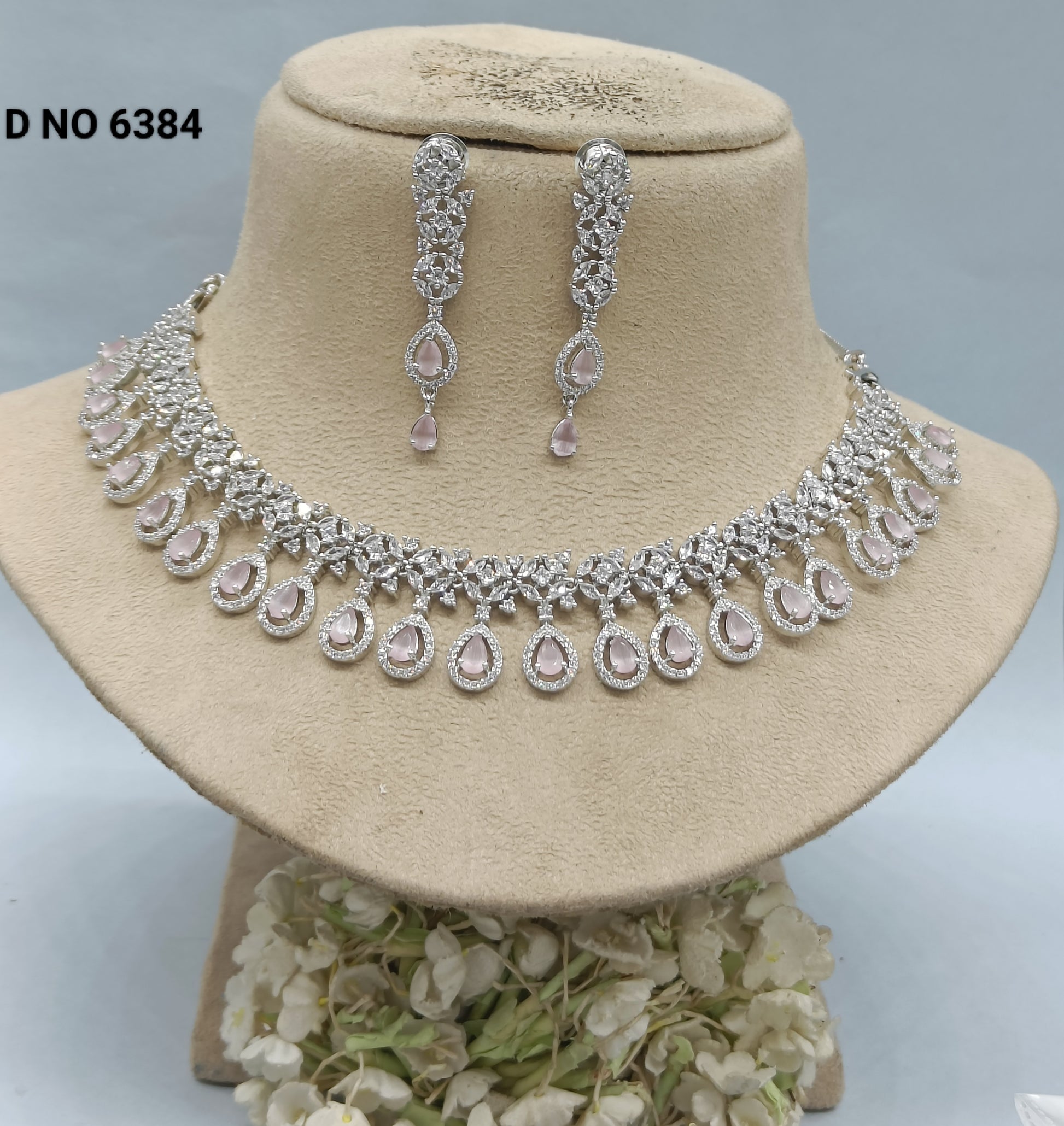 Ad Diamond Rodium Necklace Sku 6384 C3 rchiecreation