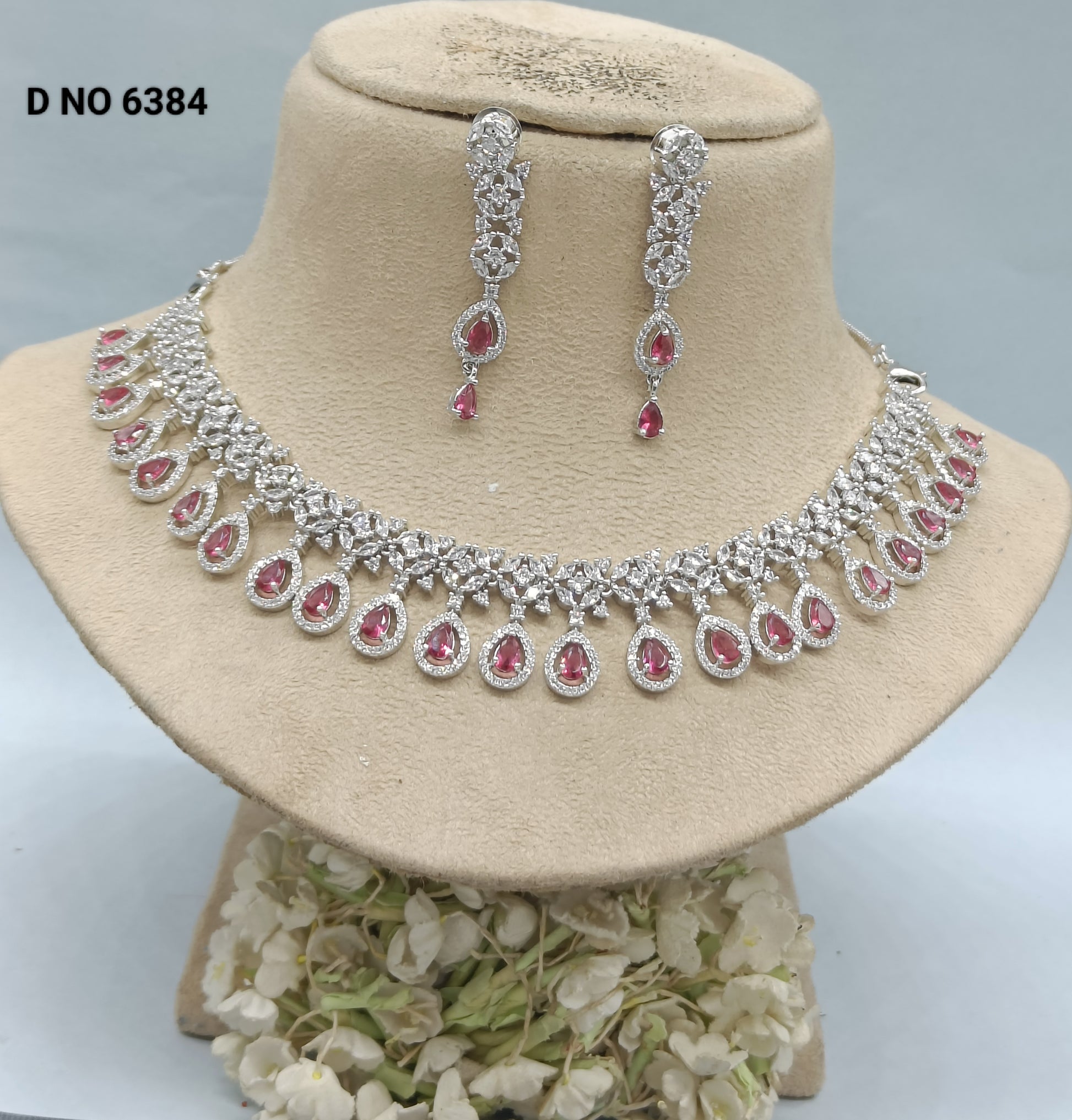 Ad Diamond Rodium Necklace Sku 6384 C3 rchiecreation