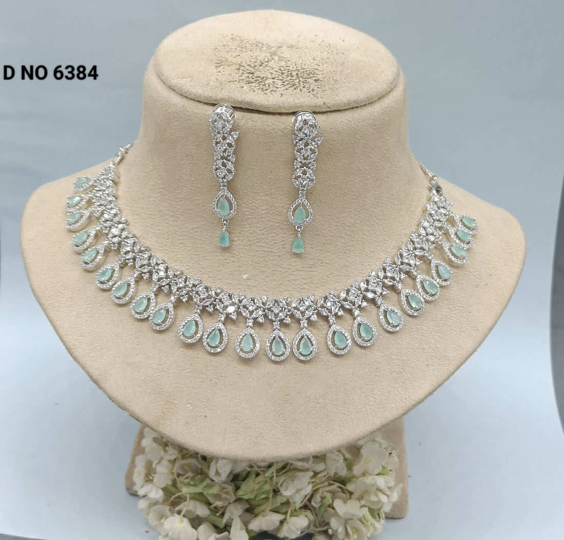 Ad Diamond Rodium Necklace Sku 6384 C3 rchiecreation