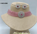 Cz Rodium  Choker Set Sku -6380 C3 rchiecreation