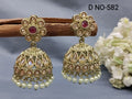 Polki Jhumki Mehndi Earring Sku-582 A4 rchiecreation