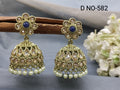 Polki Jhumki Mehndi Earring Sku-582 A4 rchiecreation