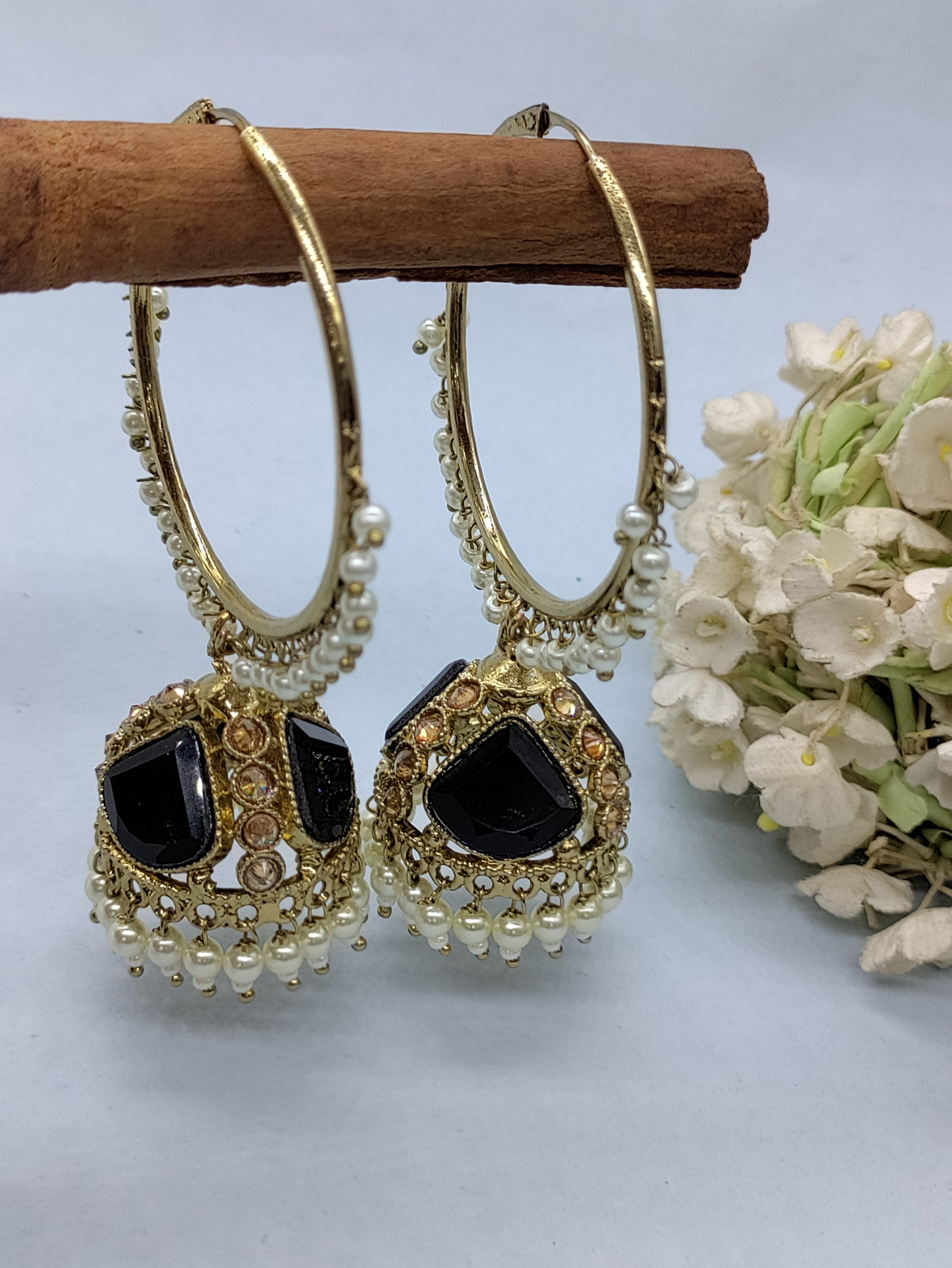 Polki Earring Mehndi Bali Jhumki Sku-568 E3 rchiecreation