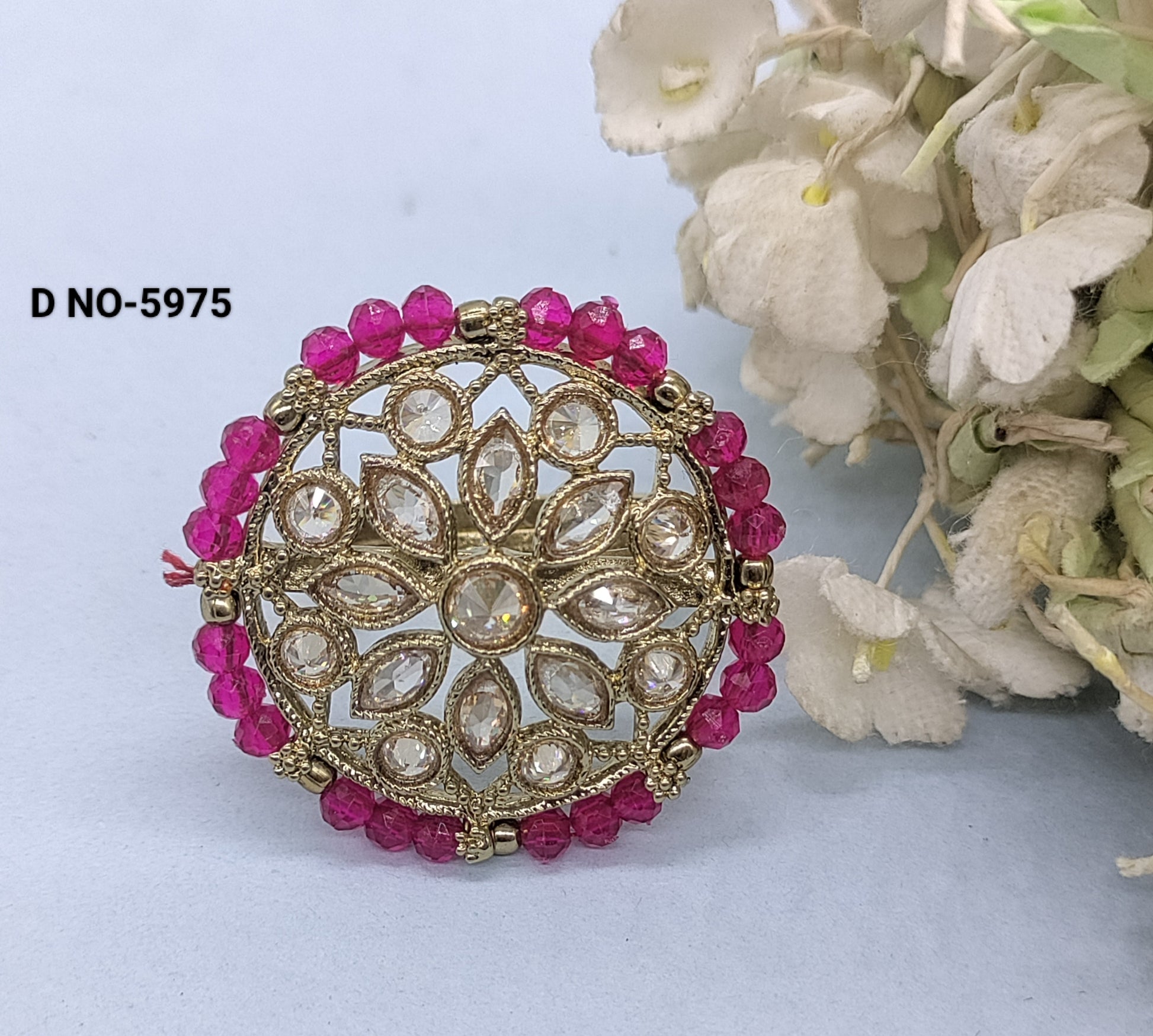 Polki finger Ring Sku 5975 rchiecreation