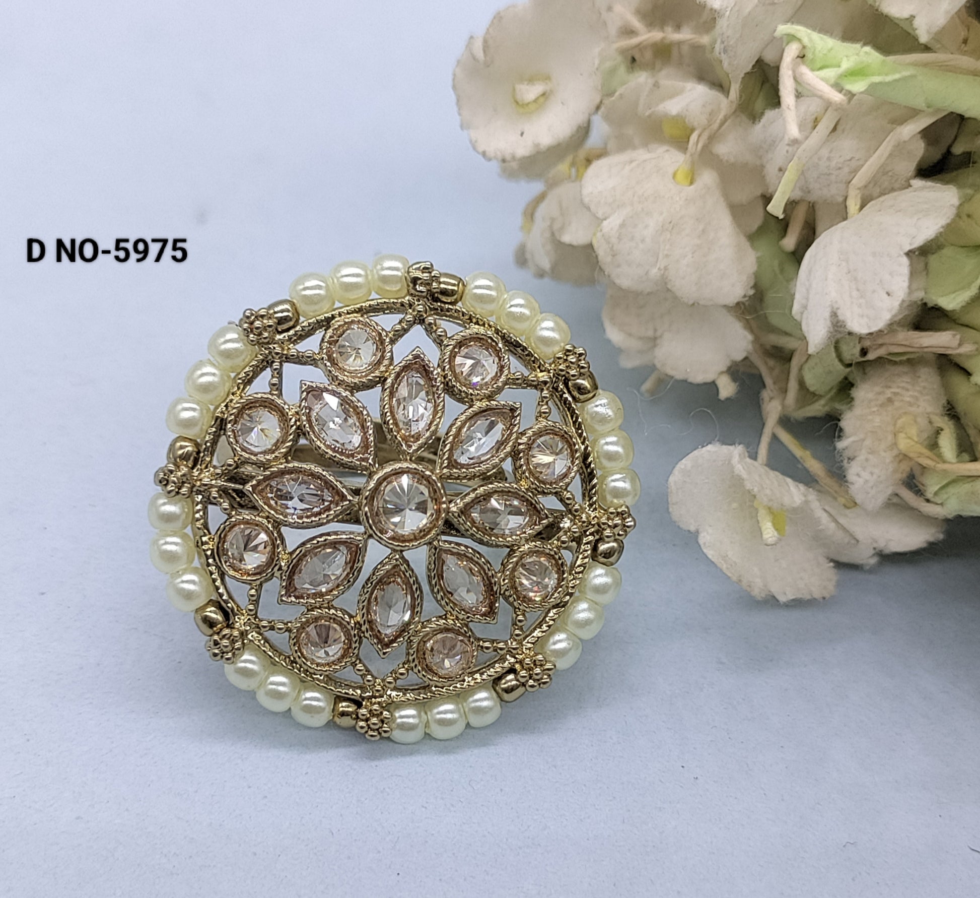 Polki finger Ring Sku 5975 rchiecreation