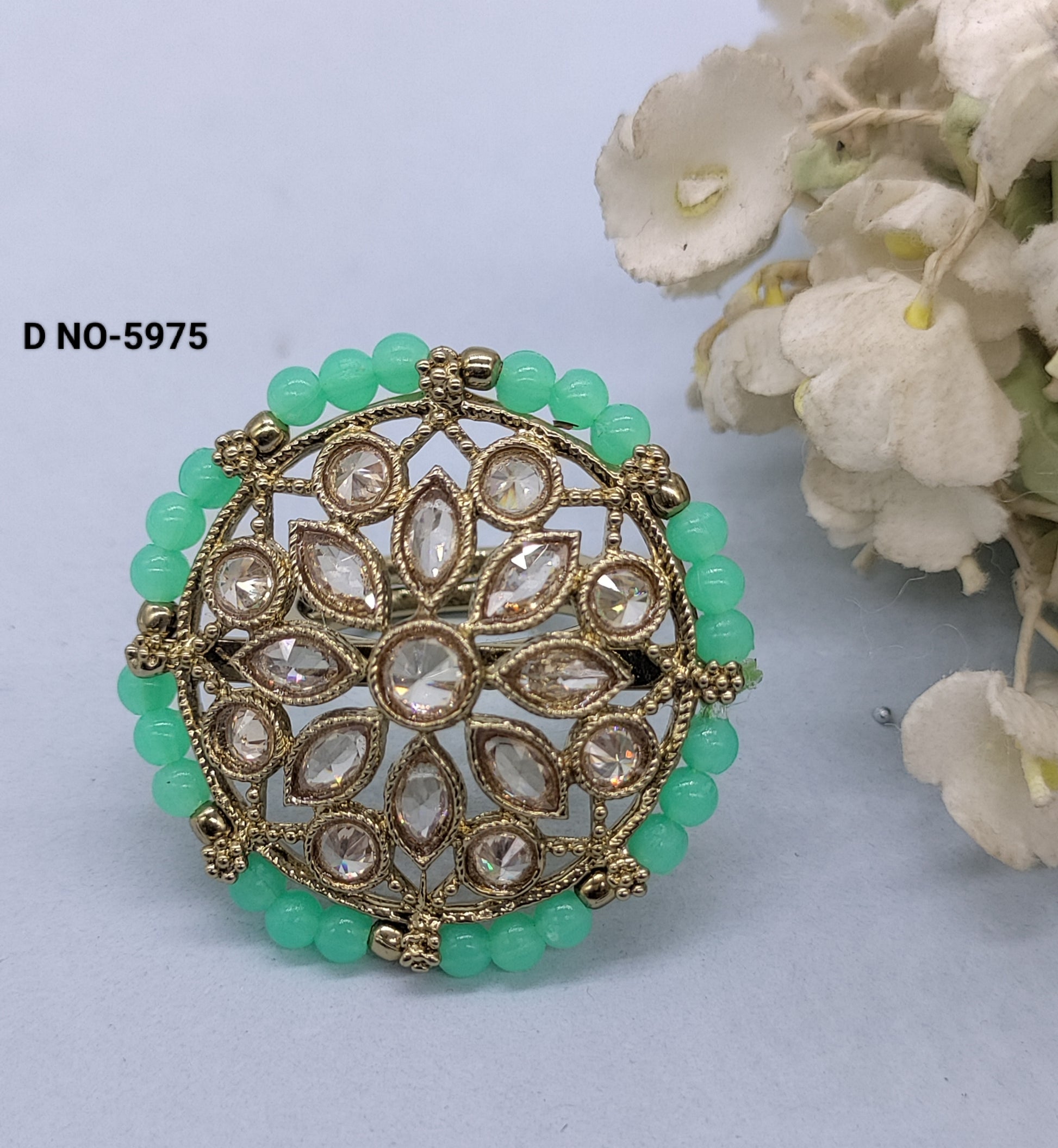 Polki finger Ring Sku 5975 rchiecreation