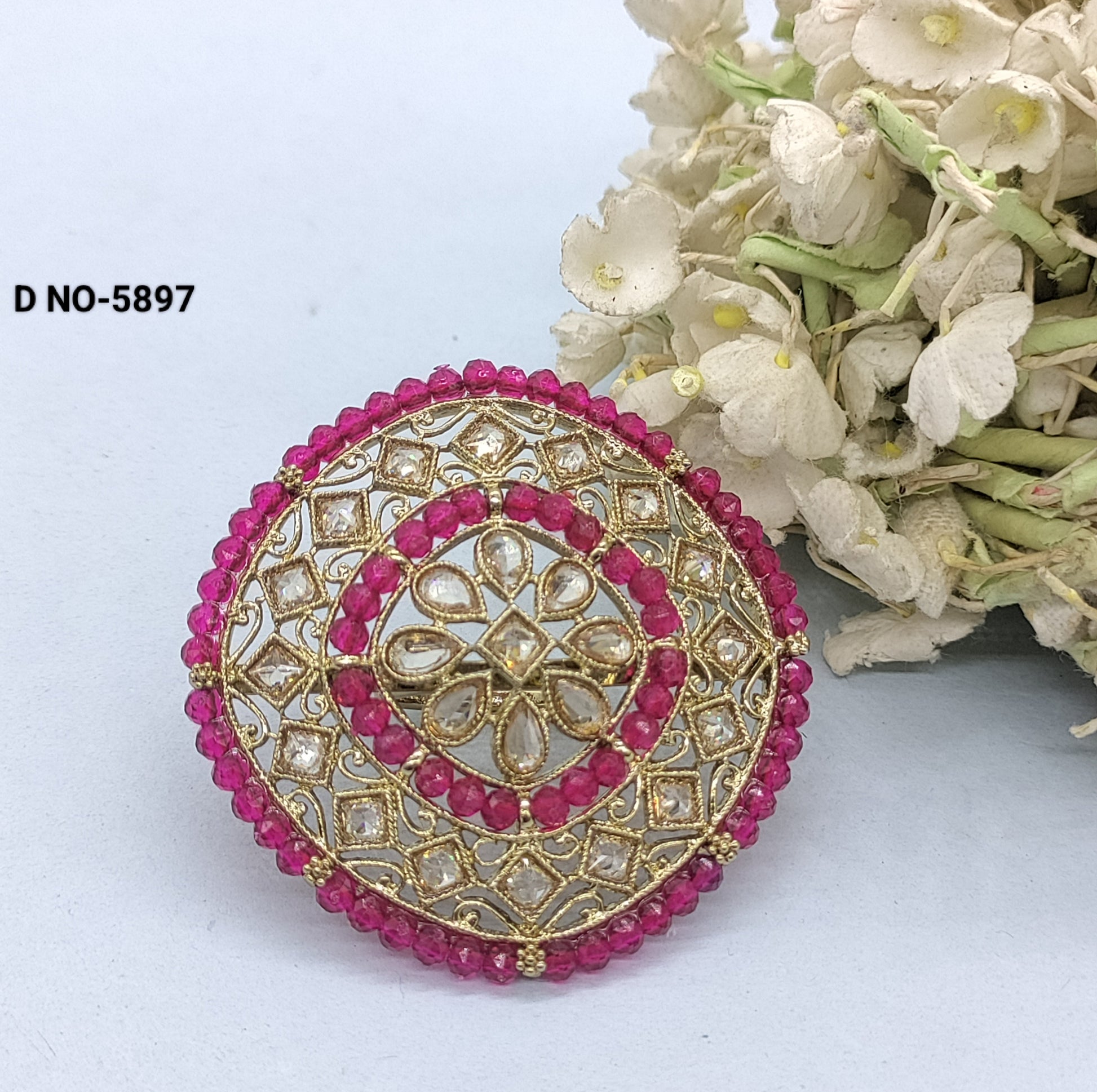 Polki Finger ring Sku 5897 rchiecreation