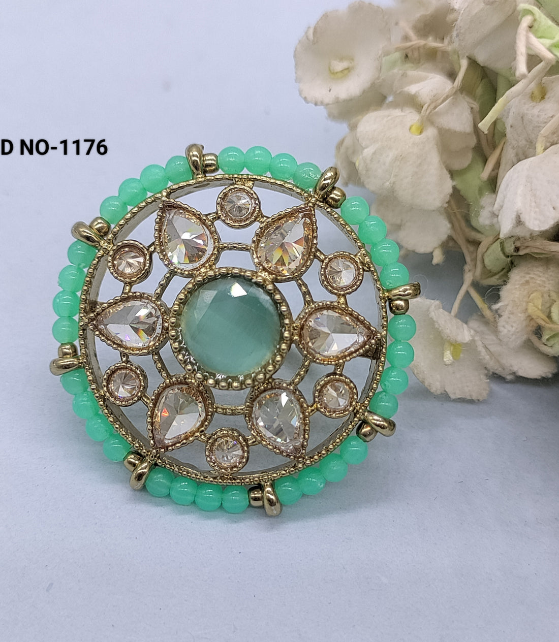 Polki finger ring Sku 1176 rchiecreation