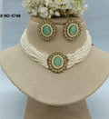 Choker Mehandi Necklace Set Sku 5748 B1 rchiecreation