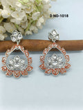 Minakari Rodium Earrings Sku -1018 rchiecreation
