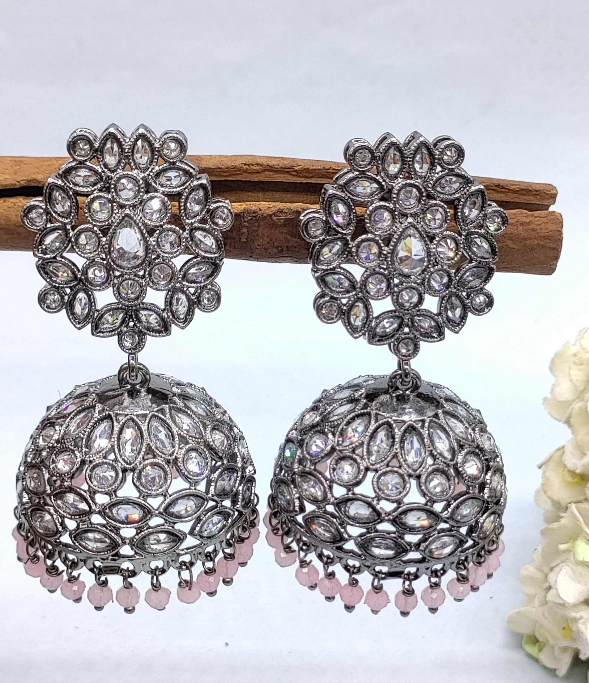 Polki Victorian Jhumki Earring Sku 280 rchiecreation