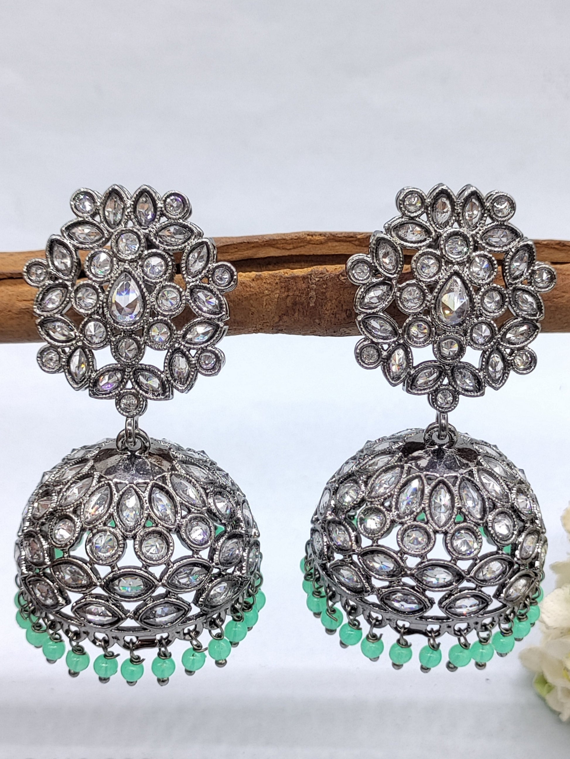Polki Victorian Jhumki Earring Sku 280 rchiecreation