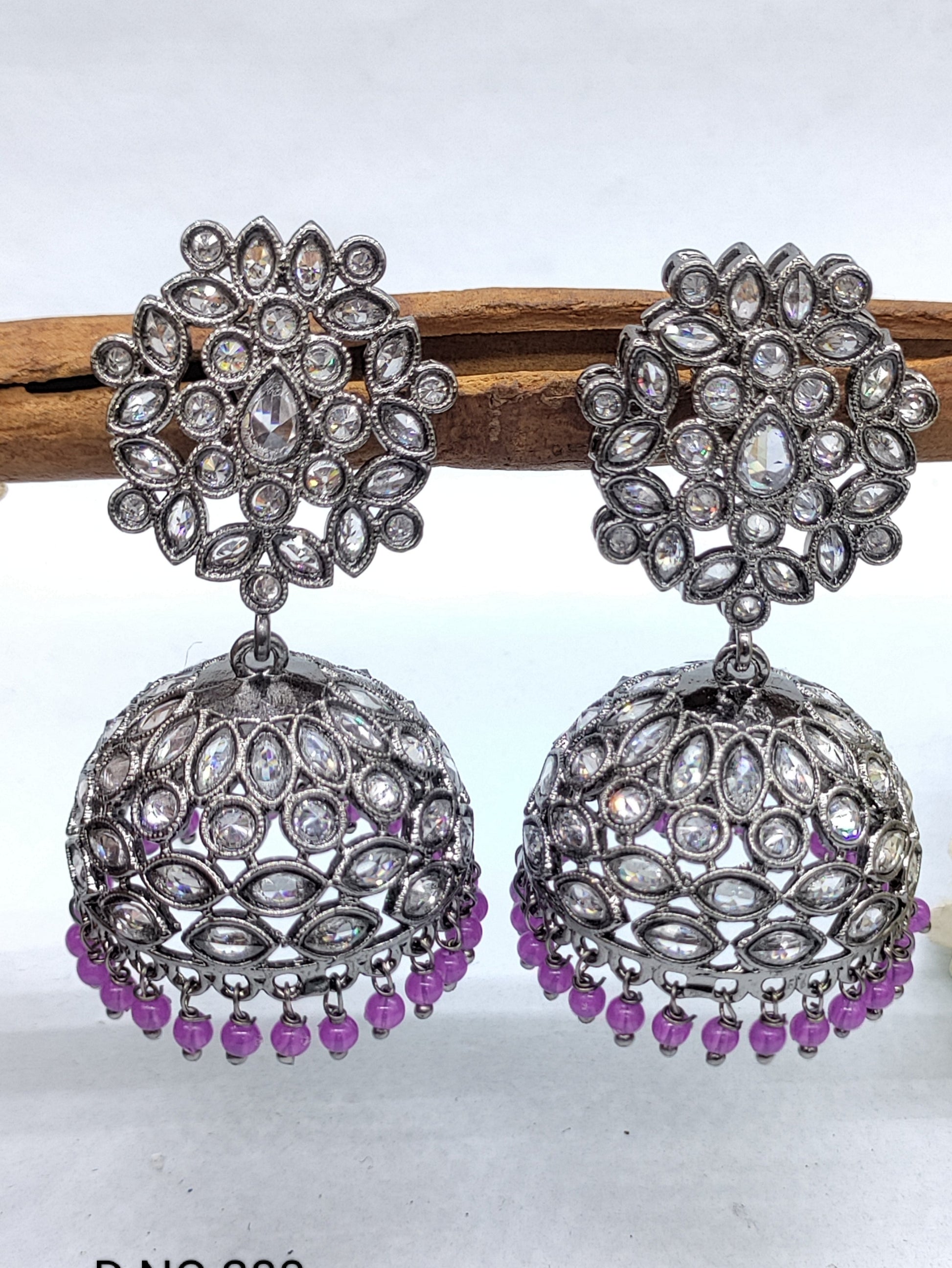 Polki Victorian Jhumki Earring Sku 280 rchiecreation