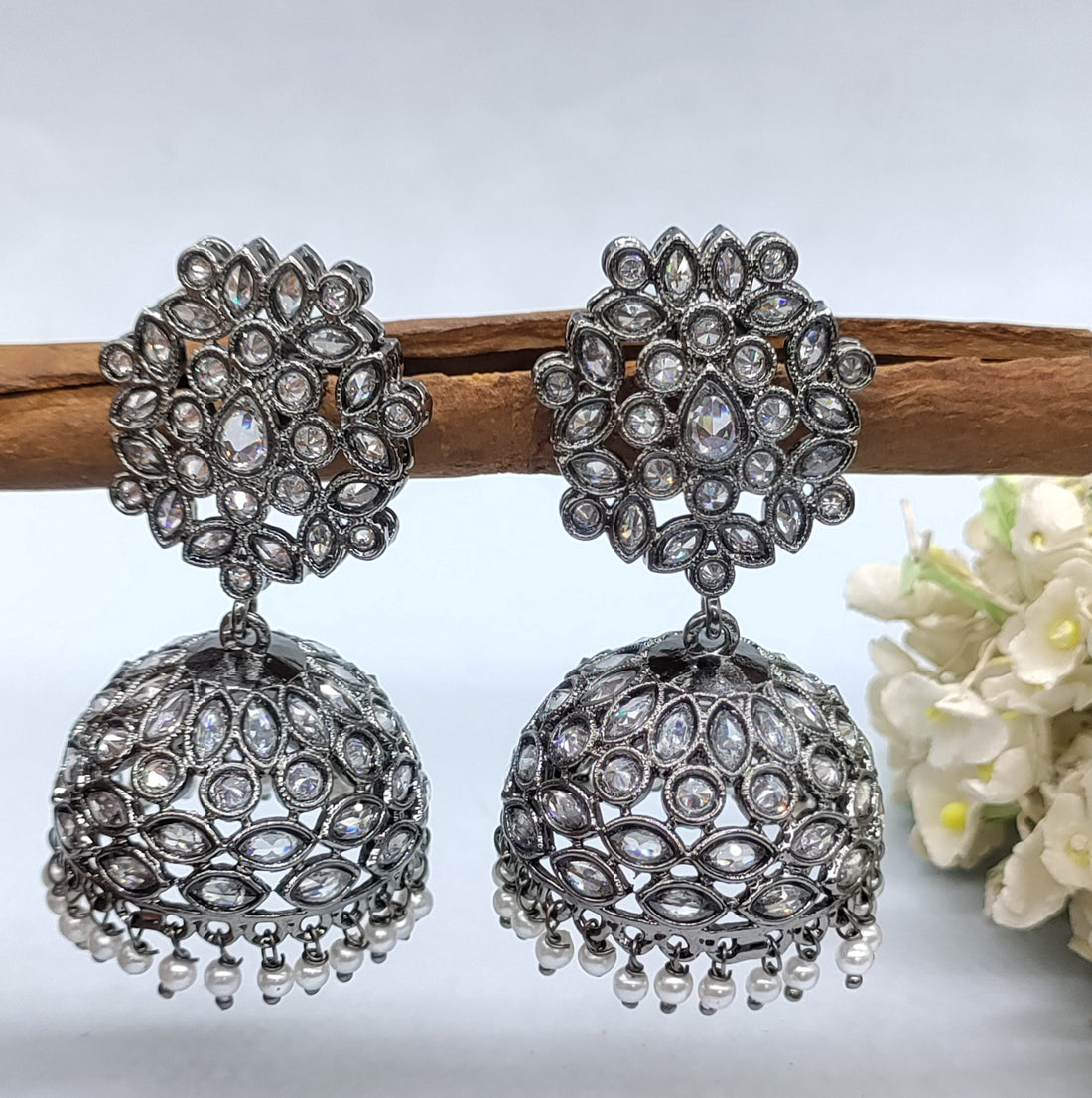 Polki Victorian Jhumki Earring Sku 280 rchiecreation