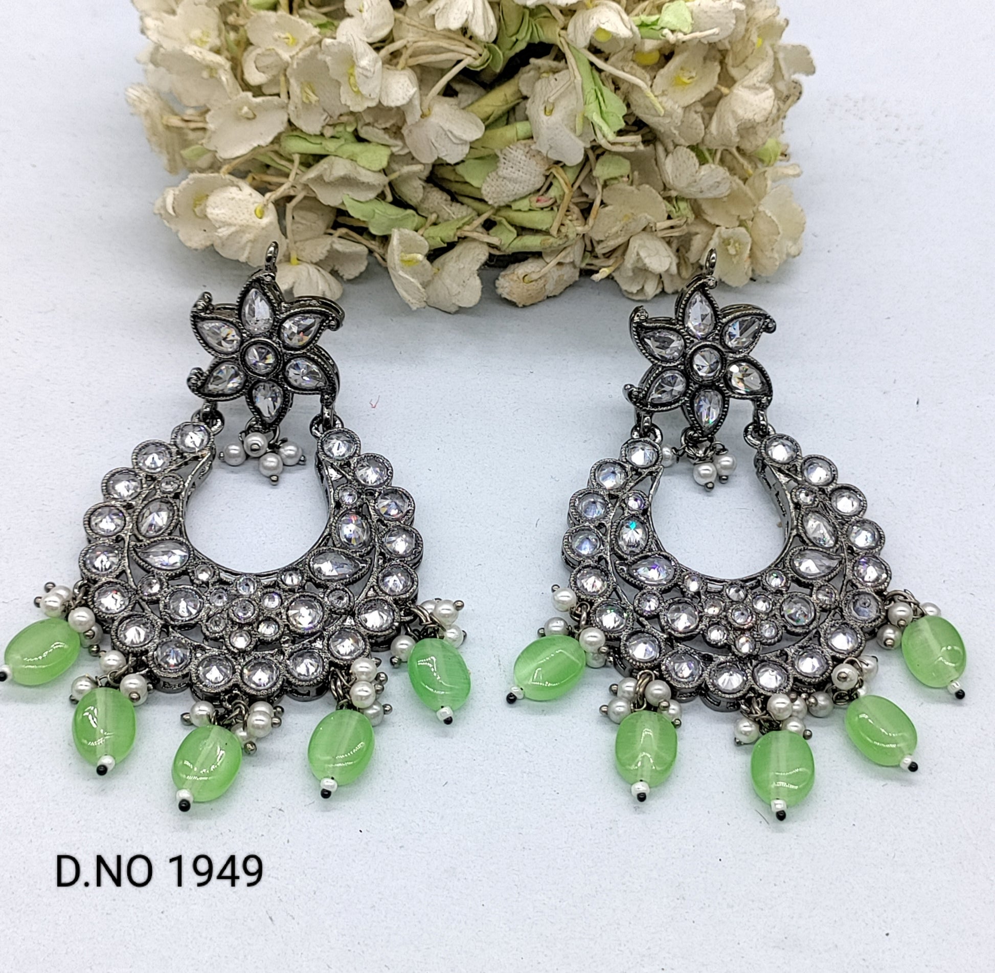 Polki Victorian Earring Sku 1494 rchiecreation