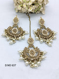Polki Earring & Tica Mehndi Sku- 637 A1 rchiecreation