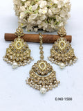 Polki Earring & Tica Mehndi Sku-1500 E3 rchiecreation