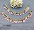 Polki payal Flexible anklet Mehandi Sku-6063 E2 rchiecreation