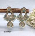 Polki Earring Mehndi Sku 451 A1 rchiecreation