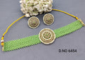 Polki Mehandi Pearl Choker Set Sku 6454 rchiecreation