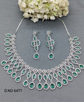 Cz Ad Necklace Rodium Sku 6471 rchiecreation